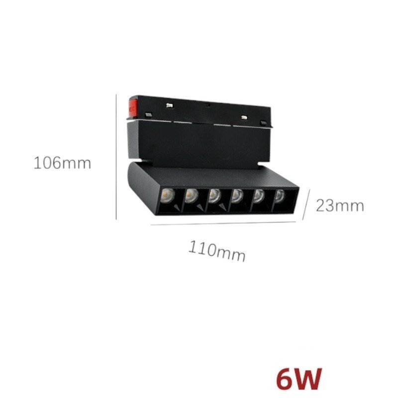 FOCO A RIEL MAGNÉTICO DIRIGIBLE 6W 4.000ºK