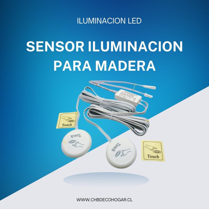 Sensor oculto doble touch para mueble madera